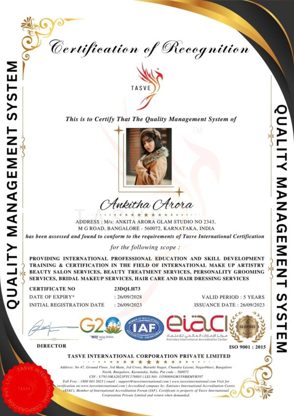 Tasve International Certificate [Five Year]